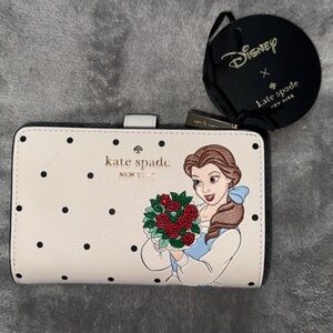 Kate Spade x Disney White and Black Polka Dot Wallet